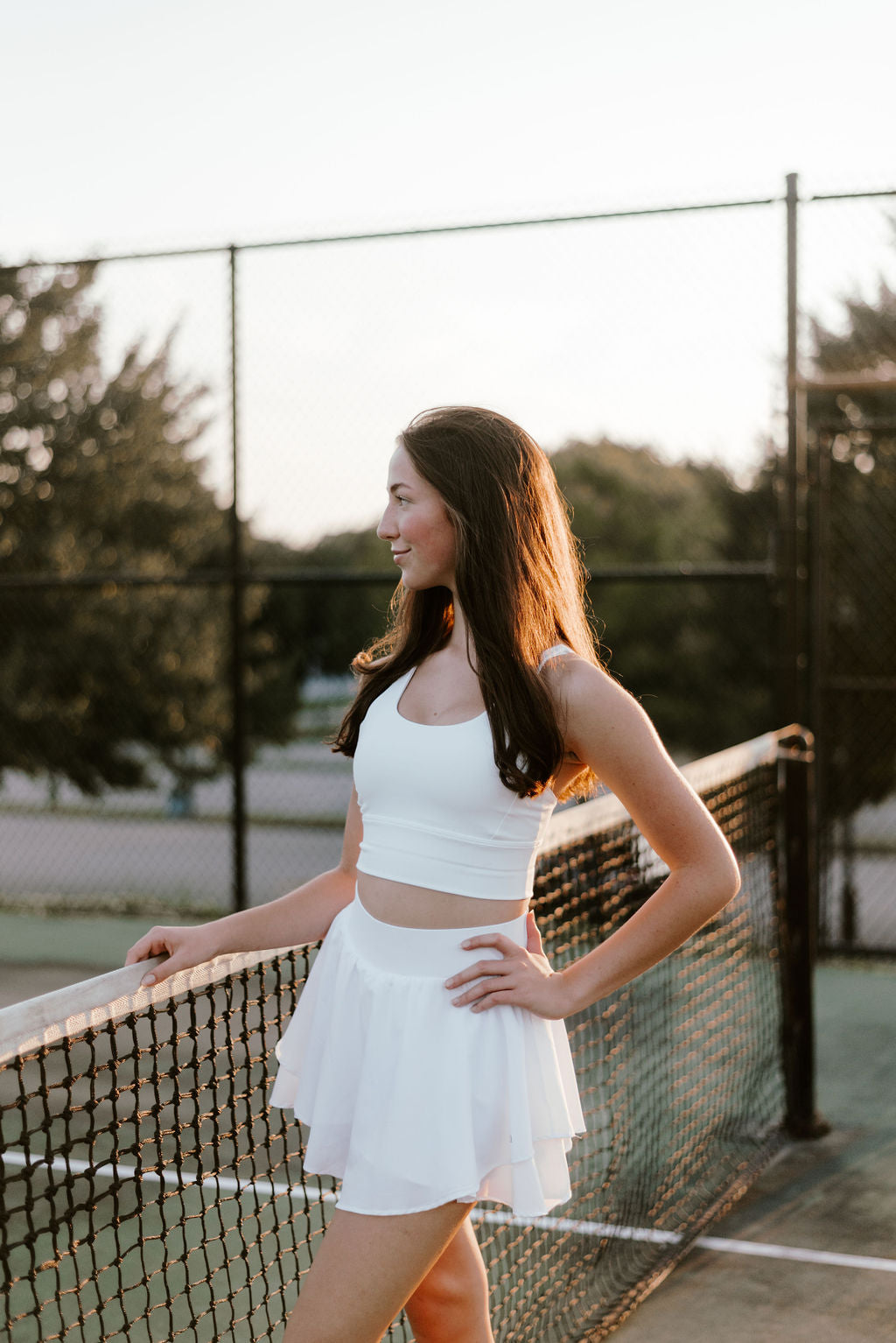 Meet Me On The Court Skirt - White