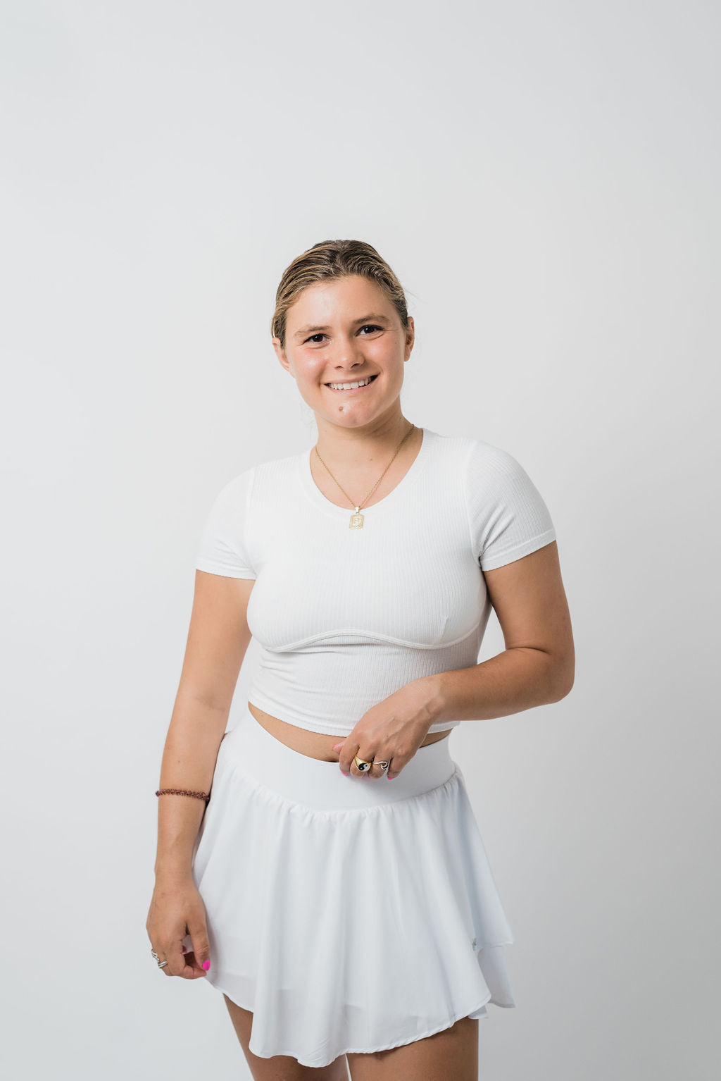 Meet Me On The Court Skirt - White